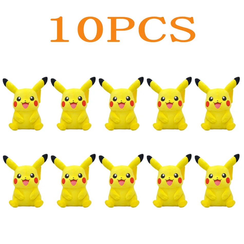 10 Stück offizielle Pokemon-Plüschtiere – Charmander, Squirtle, Pikachu-Plüsch, Bulbasaur-Stofftier, Pokemon-Puppe, Geburtstagsgeschenk