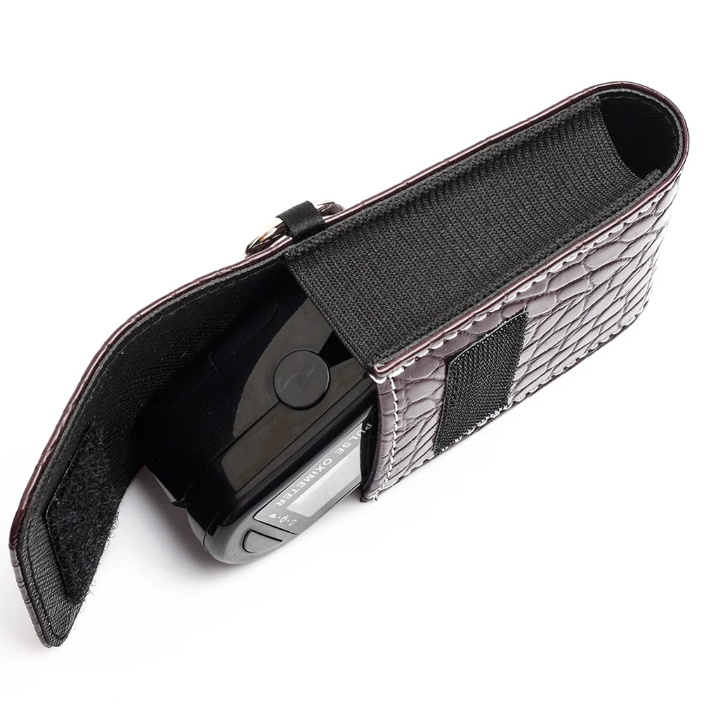 

Durable Brown Storage Bag Portable Protective Carry Pouch Blood Oxygen Monitor Travel Bag