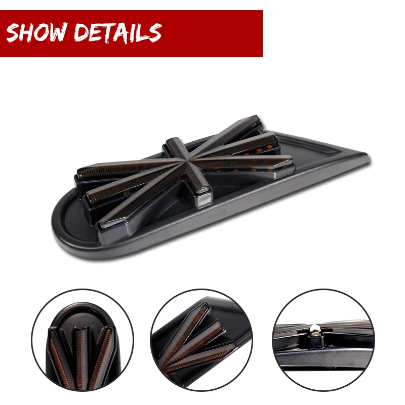 Smoked Lens Union Jack Pattern Sequential Amber LED Car Front Side Marker Turn Signal Lights For MINI Cooper R55 R56 R57 R58 R59