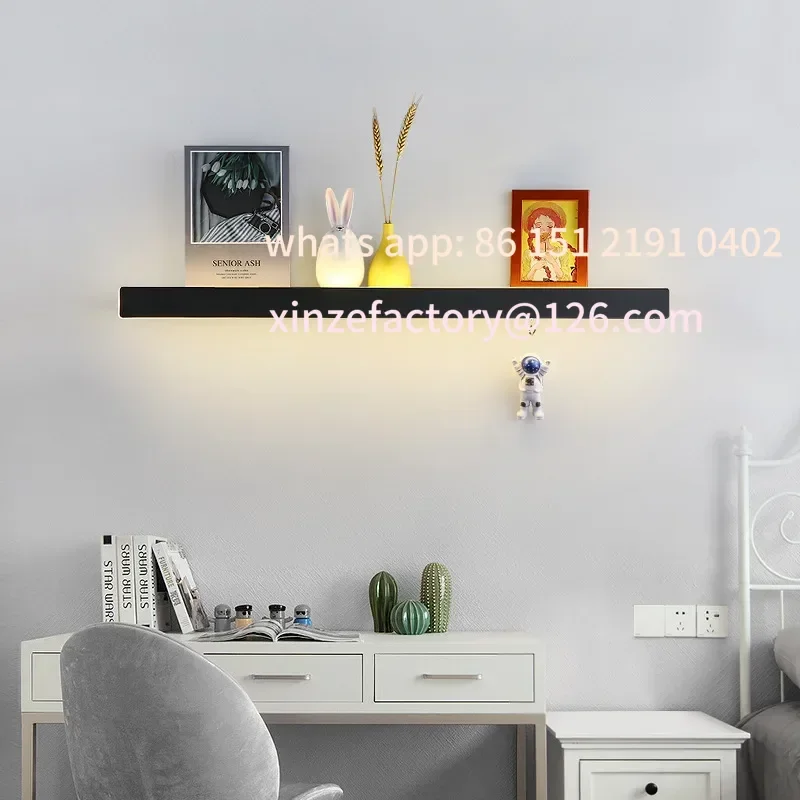 Customizable Bedroom Headboard Shelf Wall Light Nordic Modern Simple Long Strip Living Room Home Decor Lights Sofa