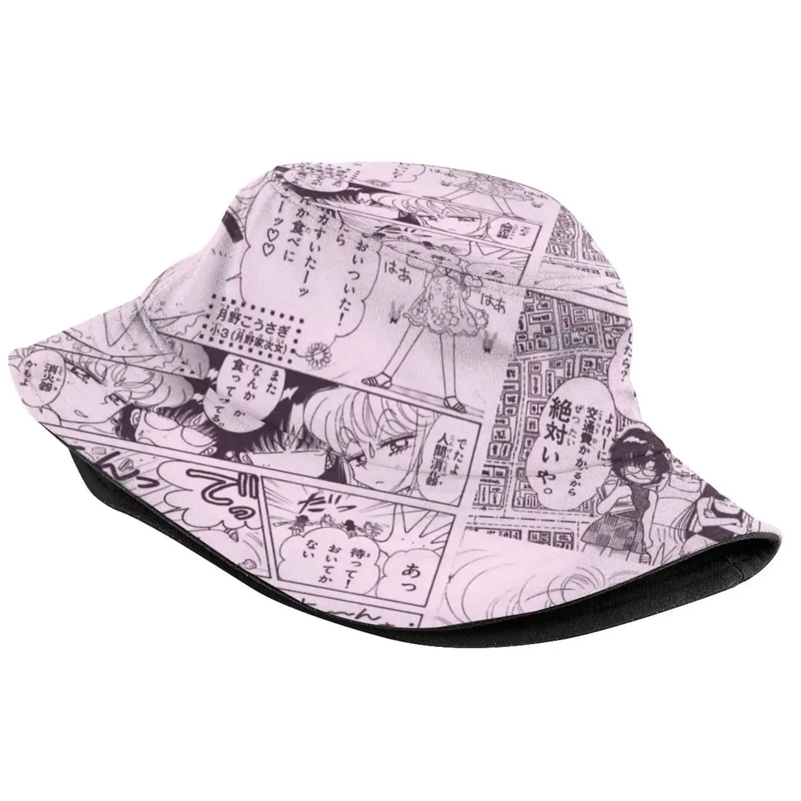 Usagi And Friends Manga Pattern Design Printed Travel Bucket Hats Usagi Tsukino Anime Manga Sailor Sailor Sailor Jupiter