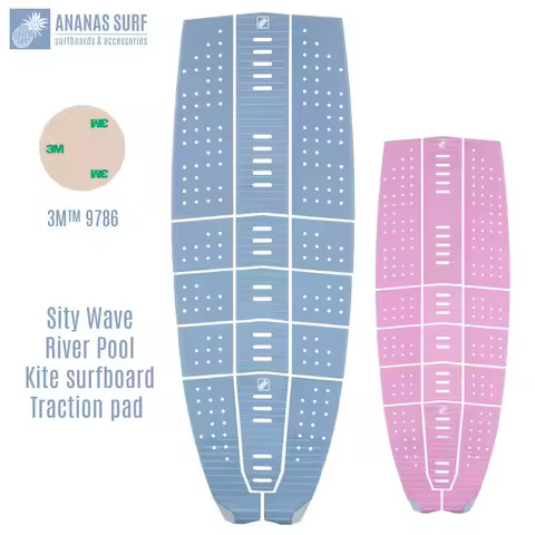 Ananas Surf Traction City Wave River Pool Kite Surfboard Deck Carpets Pads Set EVA Nonslip Traction Front Tail Grip Pad