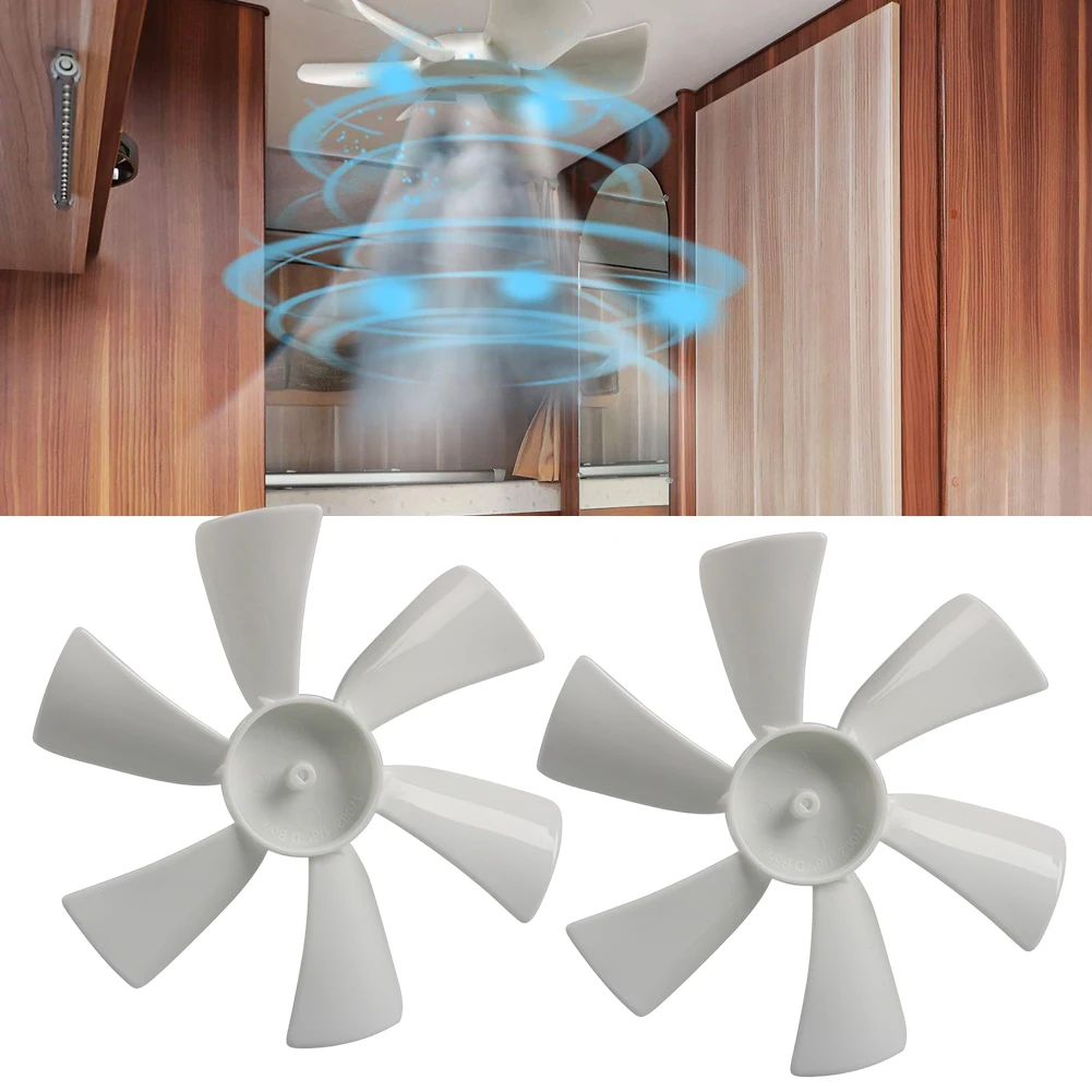 2 حزمة 6 بوصة الأبيض استبدال شفرات مروحة تنفيس 12 فولت D-Shaft شفرة مروحة التخييم D-شكل رمح RV مروحة العادم لتخييم الحمام RV #3