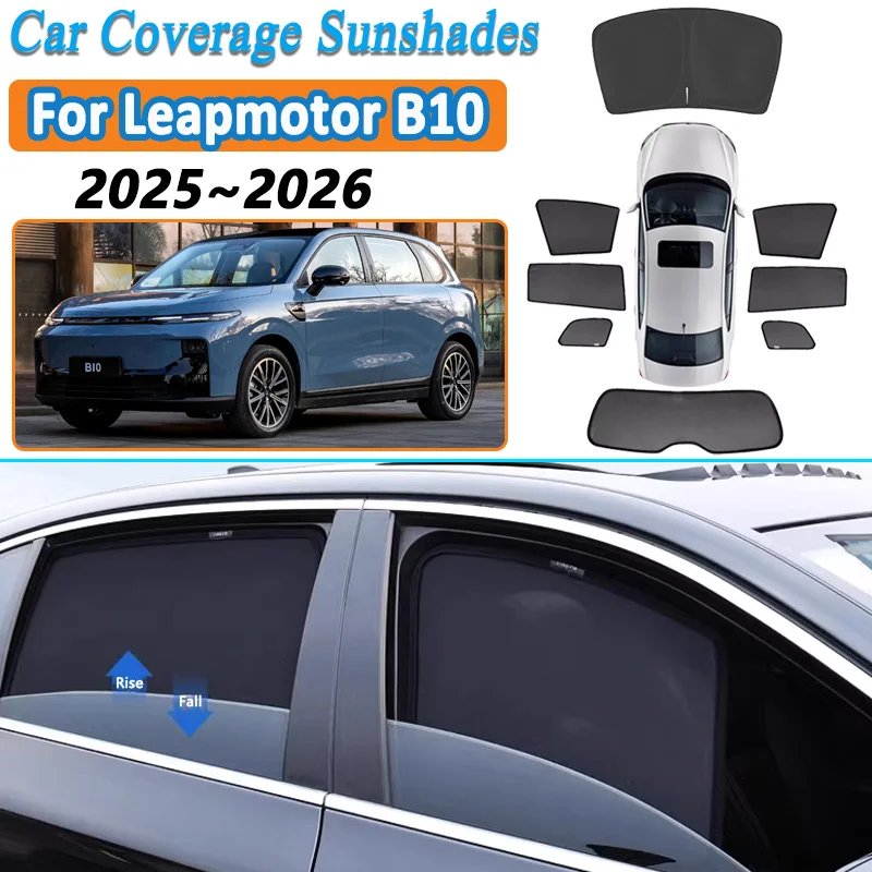 

Индивидуальный солнцезащитный козырек для Leapmotor B10 2025-2026: магнитная сетчатая шторка на лобовое стекло, аксессуар для автомобиля