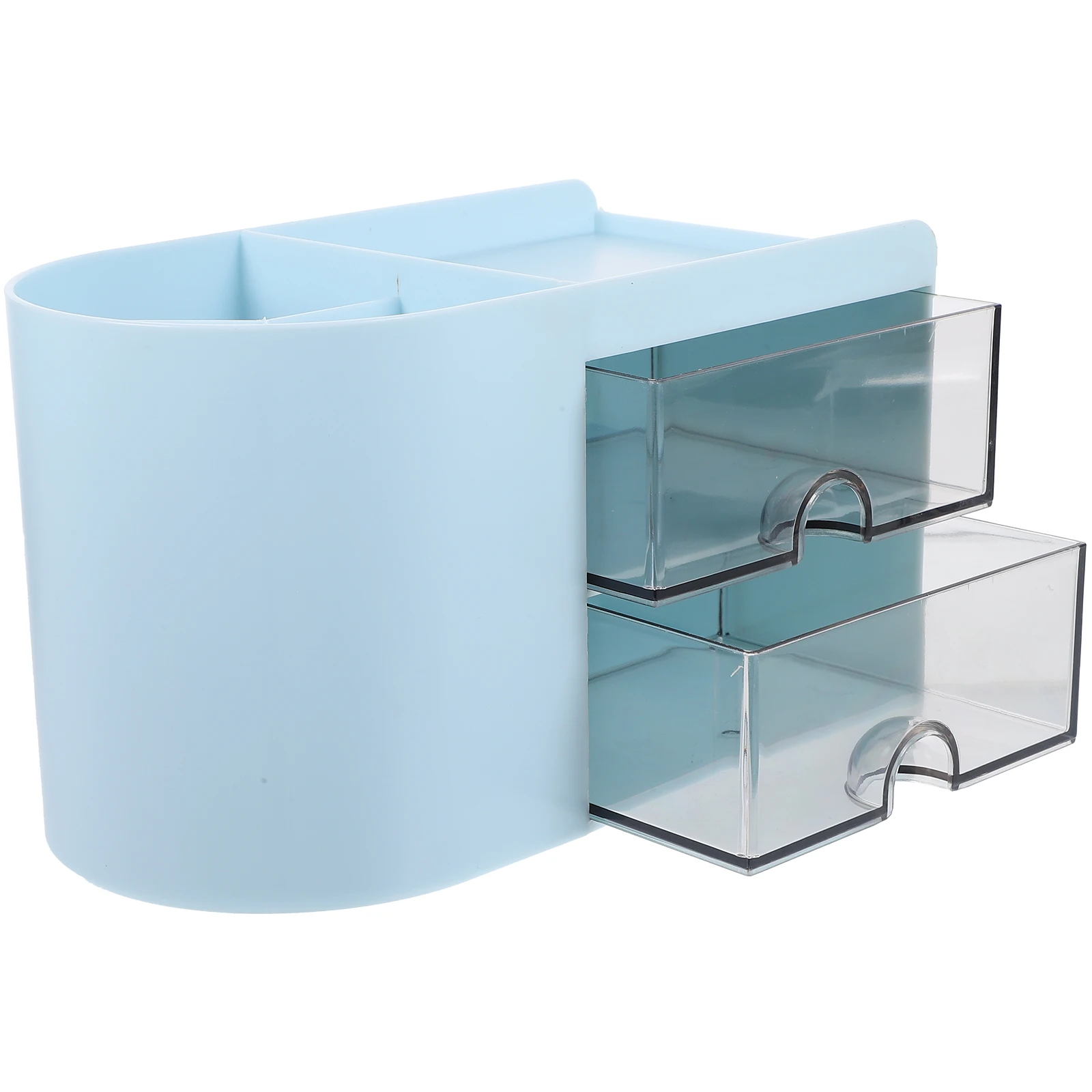 

Desk Organizer Stationery Storage Box White Large Capacity Pen Holder Compartment Multi Functional Student Office Desk Neat
