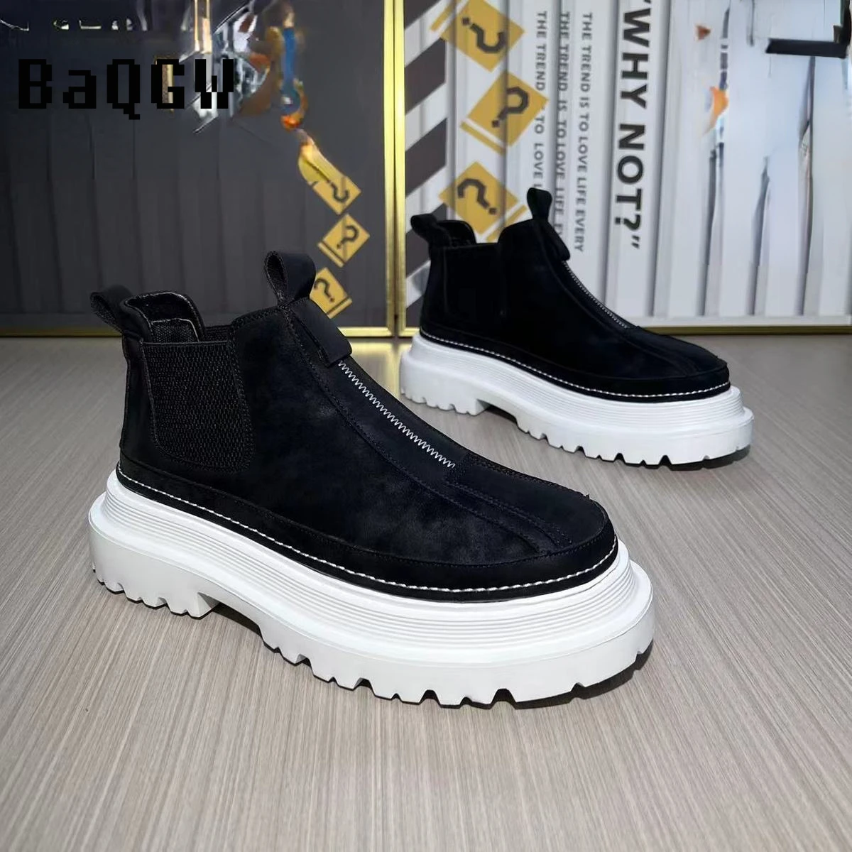 Autumn New Arrival Fashion Casual British Style Designer Motorcycle Boots Comfortable High Quality Winter Warm Men\'s Shoes