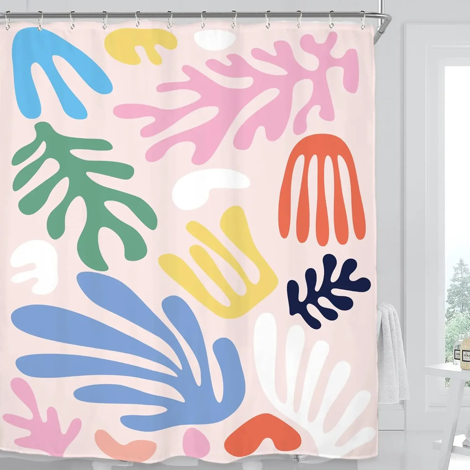 Shower curtain suit abstract holy green pink red fashionable modern girl polyester tarpaulin bathroom 180X180CM