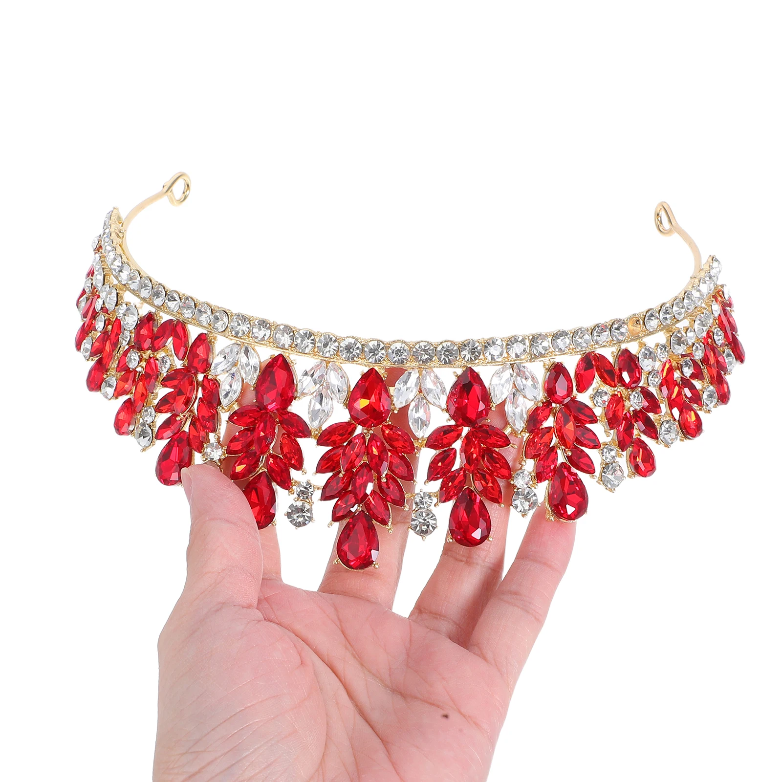 

Elegant Baroque Rhinestone Wedding Bride Crystal Headband Lightweight Comfortable Hair Crown Vintage Bridal Crown Wedding