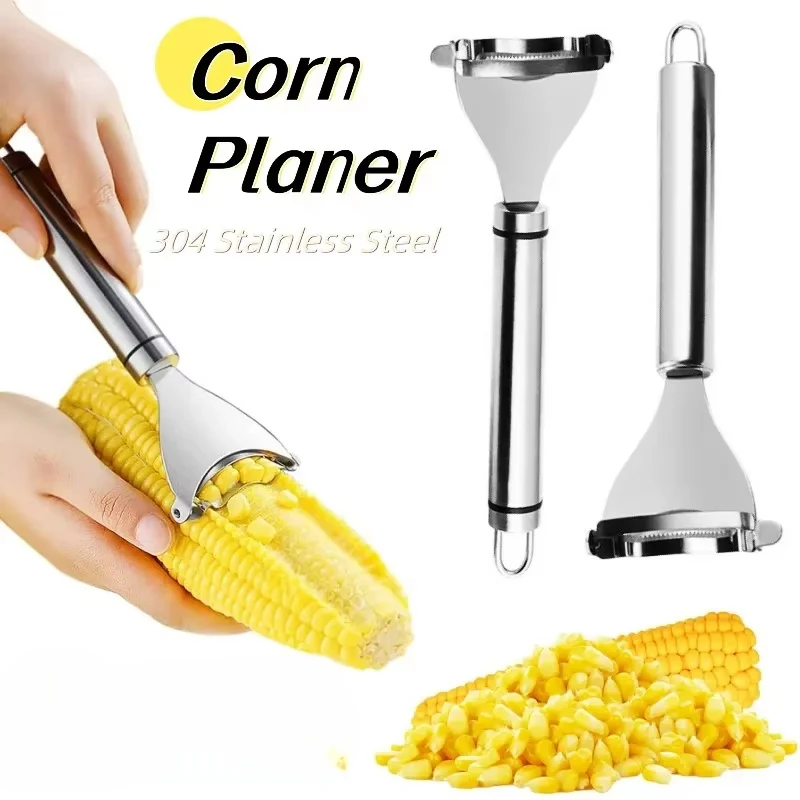 

Stainless Steel Corn Stripper Corns Threshing Corn Thresher Peeler Corn Kerneler Peeler Fruit Vegetable Kitchen Gadgets