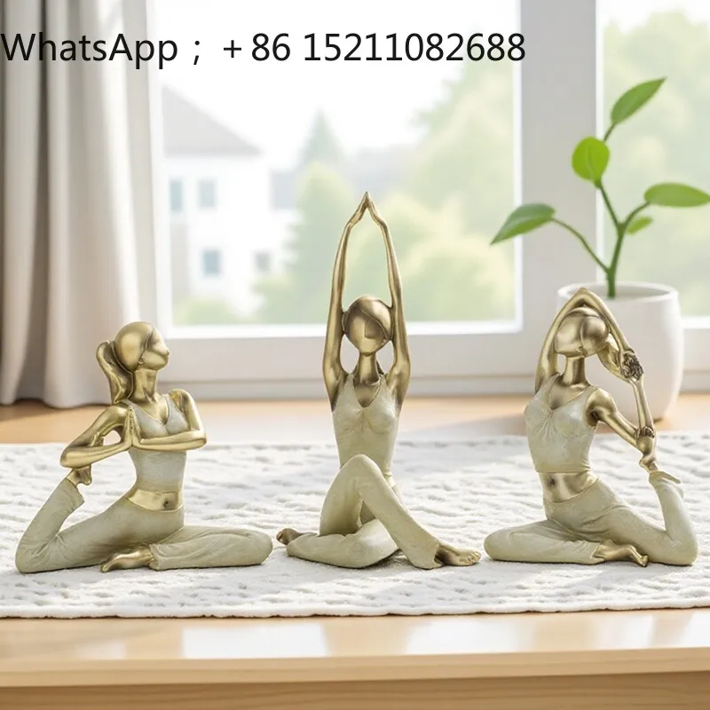 LLY yoga character home decoration to send friends, newcomer creativity, desktop living room bedroom yoga studio opening gift