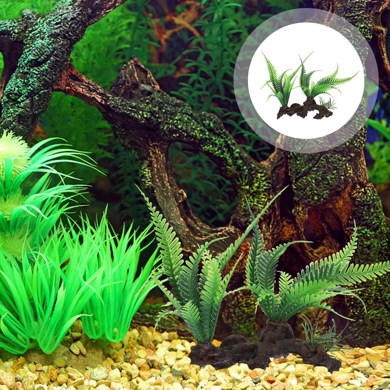

Simulated Water Grass Aquarium Plastic Plant Fake Fish Tank Artificial Reptile Plant Natural Fish Tank Decor Aquarium Plants