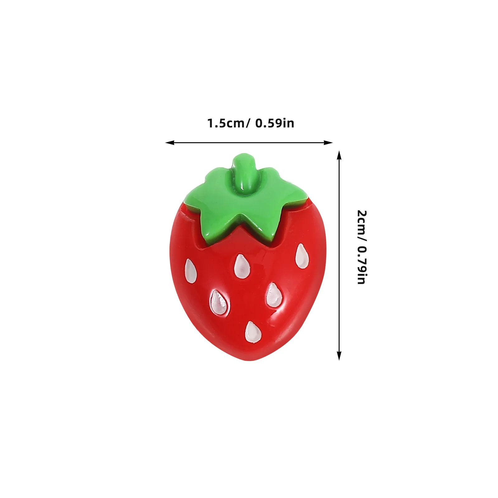 50Pcs Resin Strawberry Pendants Lightweight Durable Easy Carry DIY Creative Space for Jewelry Crafts Mini Resin Fruit