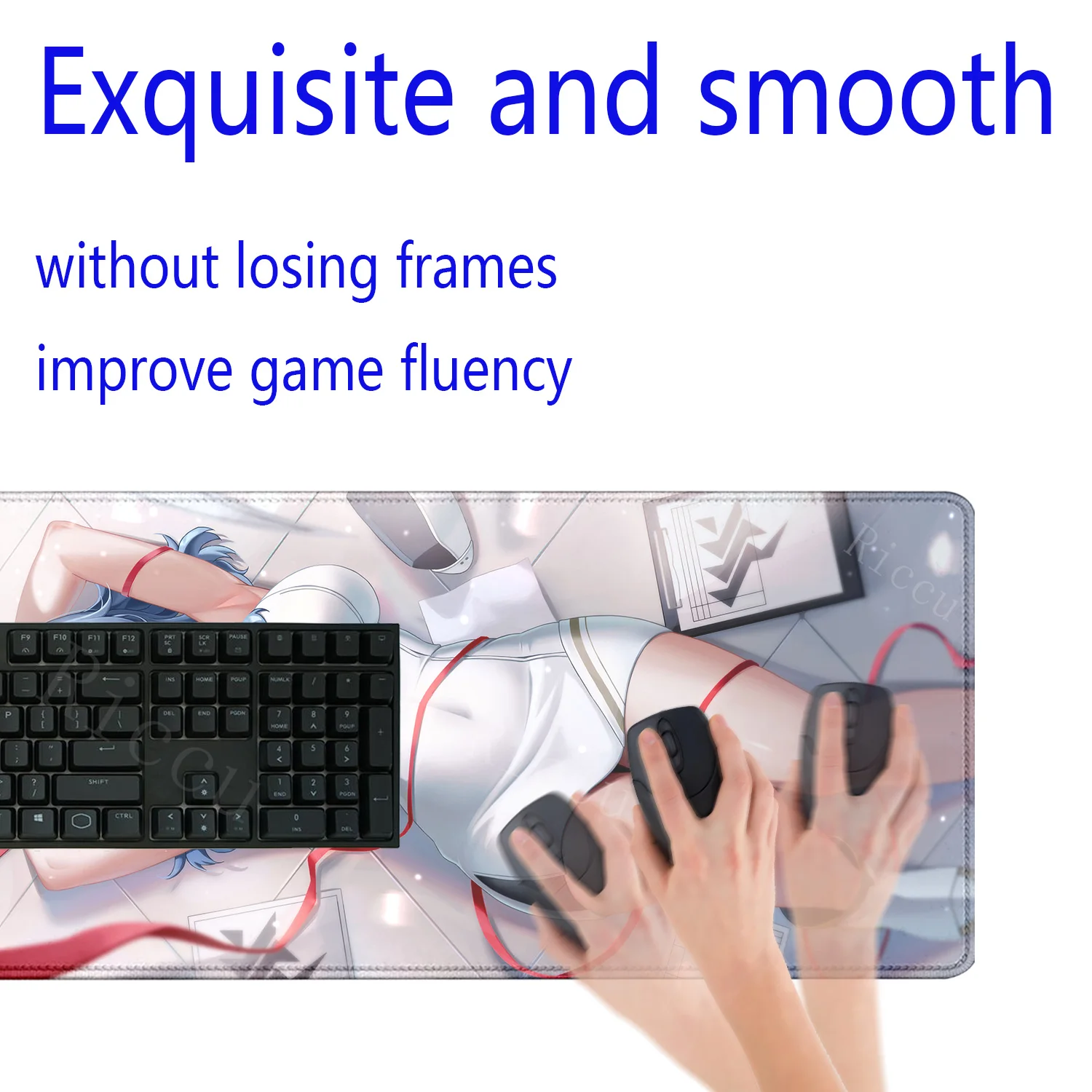 Hentai PC الأجهزة الطرفية الأزرق الأرشيف Amau أكو ماوس الوسادة ألعاب اليابان مكتب 400X900X2MM لوحة المفاتيح الألعاب حصيرة XXL Mause الوسادة E-Sports #4