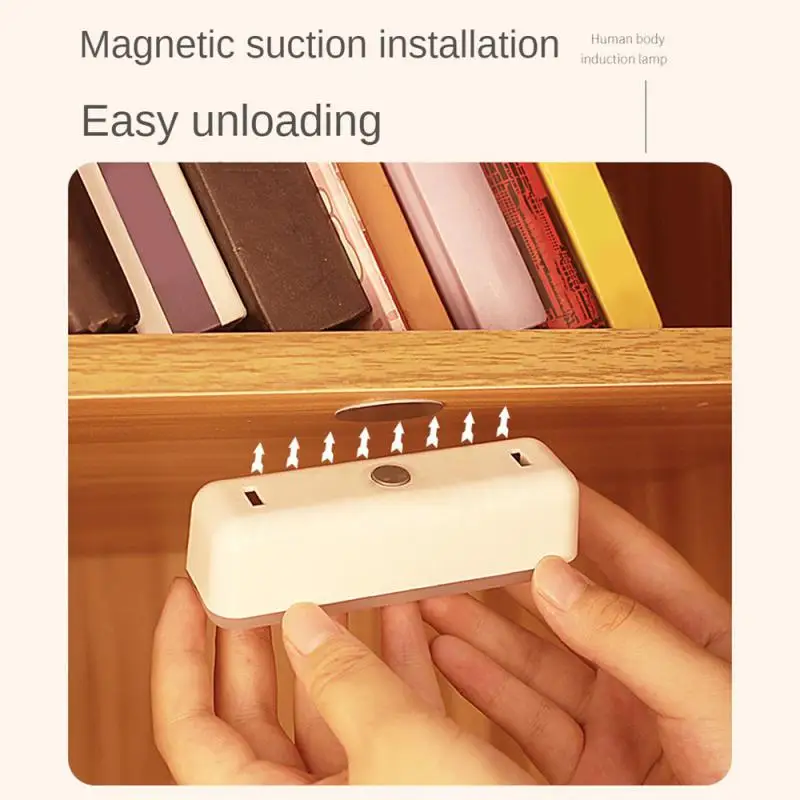 Smart Human Induction Night Light LED Bedroom Corridor Magnetic USB Charging Long Endurance Wall Lamp