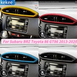 Turn Fur Suede Wrap Cover For Subaru BRZ Toyota 86 GT86 2013-2020 Center Dash Air Conditioning Vent Frame Trim Car Accessories