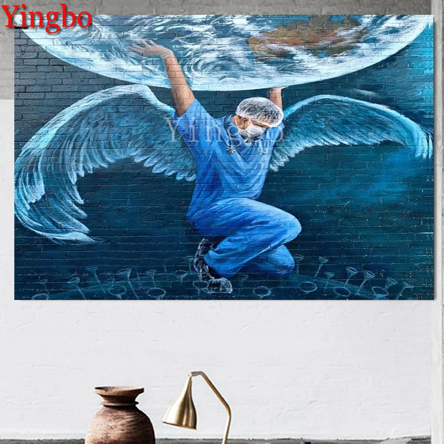 Diy Diamond mosaic Doctor Angel saves the earth diamond painting full Square,Round Diamond Embroidery,Personalized Diamond Art