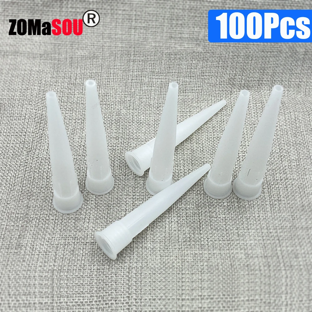 5-100pcs Glass Nozzles Plastic Glass Glue Caulk Gun Nozzles Sealant Silicone Caulking Tips Mouth Caps Home Construction Tools