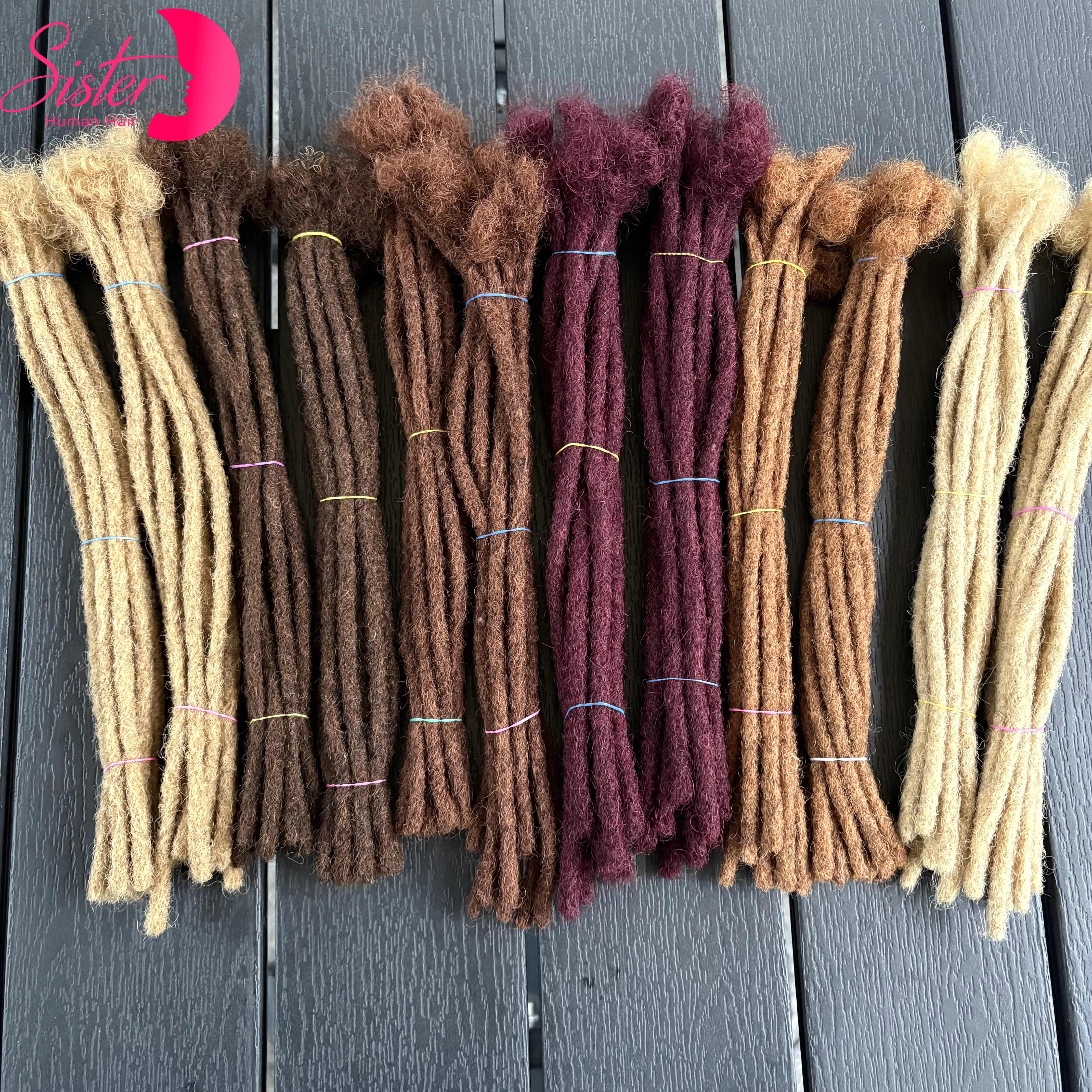 

Цветные накладные локоны из 100% натуральных человеческих волос, 0,6 см, 10 дюймов, ручной работы, для женщин, мужчин и детей