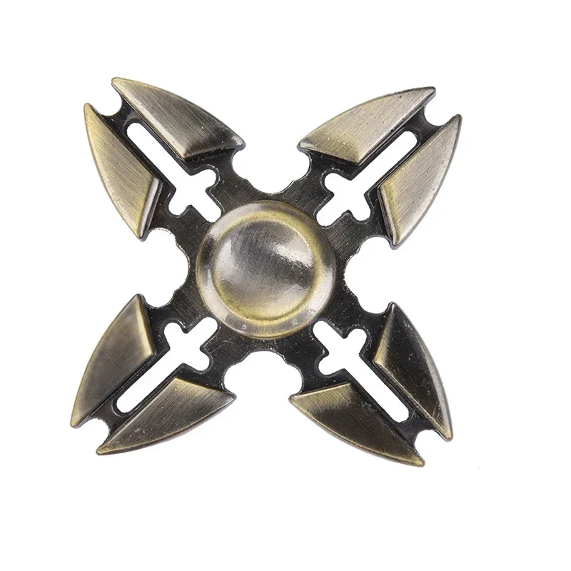 Mão de cobre fidget spinner bronze metal edc rolamento dedo brinquedos giroscópio para crianças alívio do estresse meninos presente natal