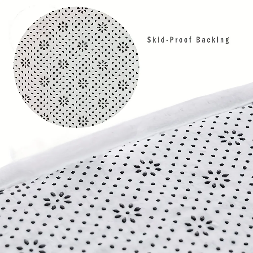 Realistic River Stone Bathroom Mat Bath Rug Waterproof Non Slip Entrance Mat for Bathroom Shower Area