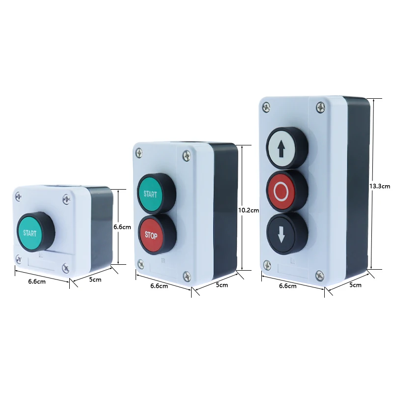 Push Button Switch Control Box Waterproof Button Indicator Light Plastic Case Emergency Stop Reset Point Electric Box
