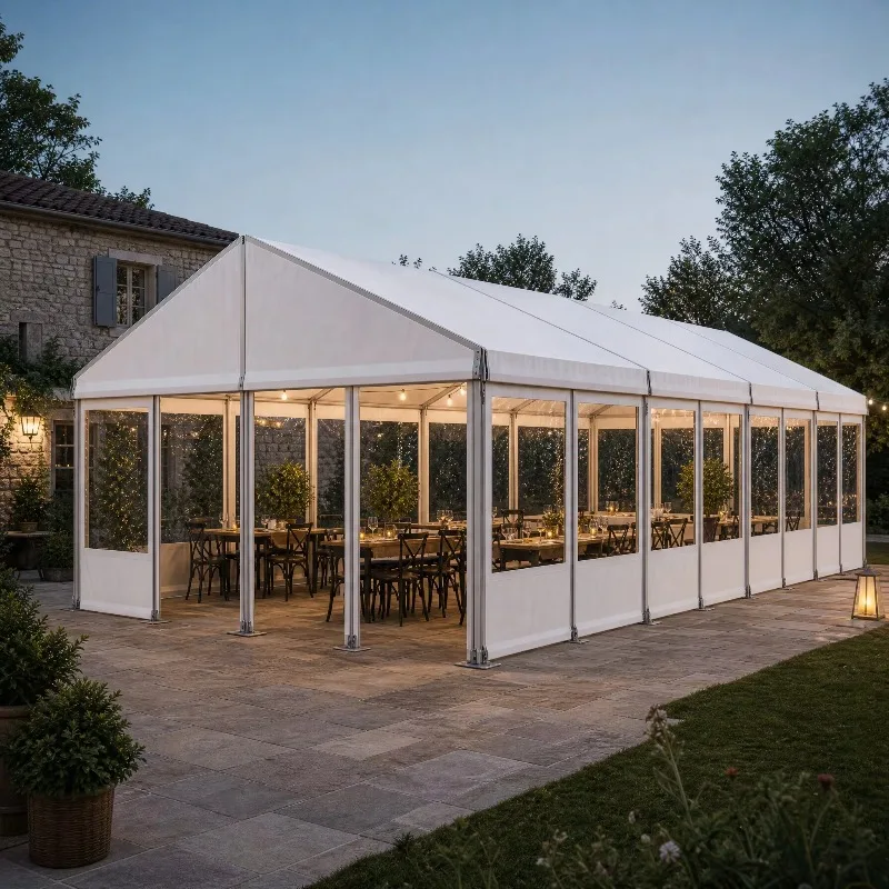 Customizable A‑Frame Marquee Tent Aluminum Frame Waterproof PVC Cover Outdoor Shelter For Wedding And Various Event Activities