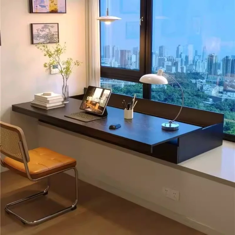 The bay window is all solid wood, the desk is pulled and retractable, the desktop is retractable, bedroom window sill learns