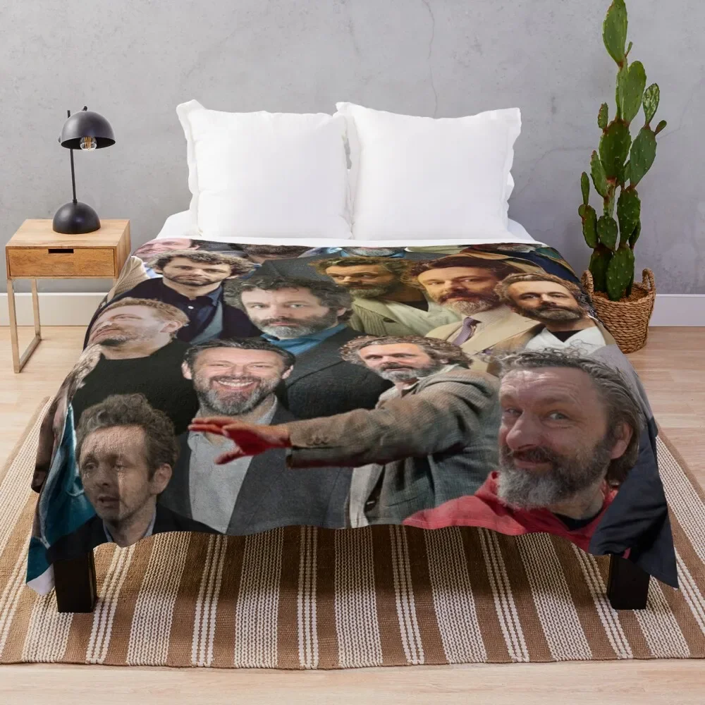 

michael sheen photo collage Throw Blanket Sofa Throw Thermal Heavy wednesday Blankets