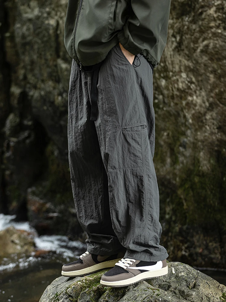 

Men's Outdoor Climbing Trousers Waterproof Windproof Hiking Profional Qui Dry Workwear Pants for Teens Casual Loose Fit