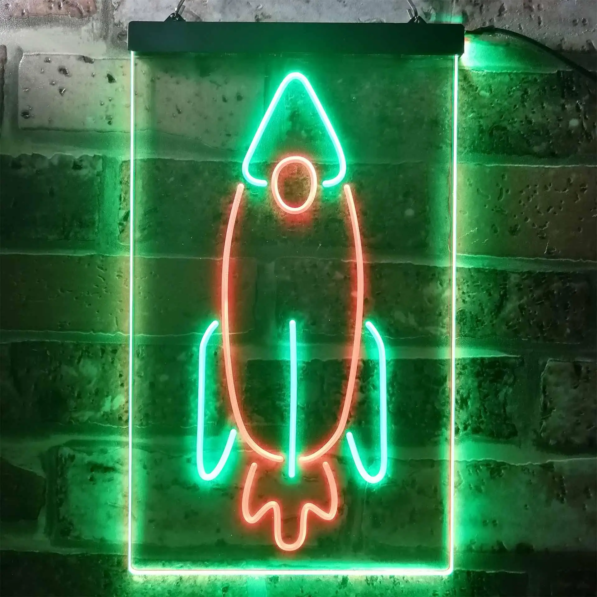 Rocket Launch Kid Room Dual Color Led Neon Sign st6-i3303