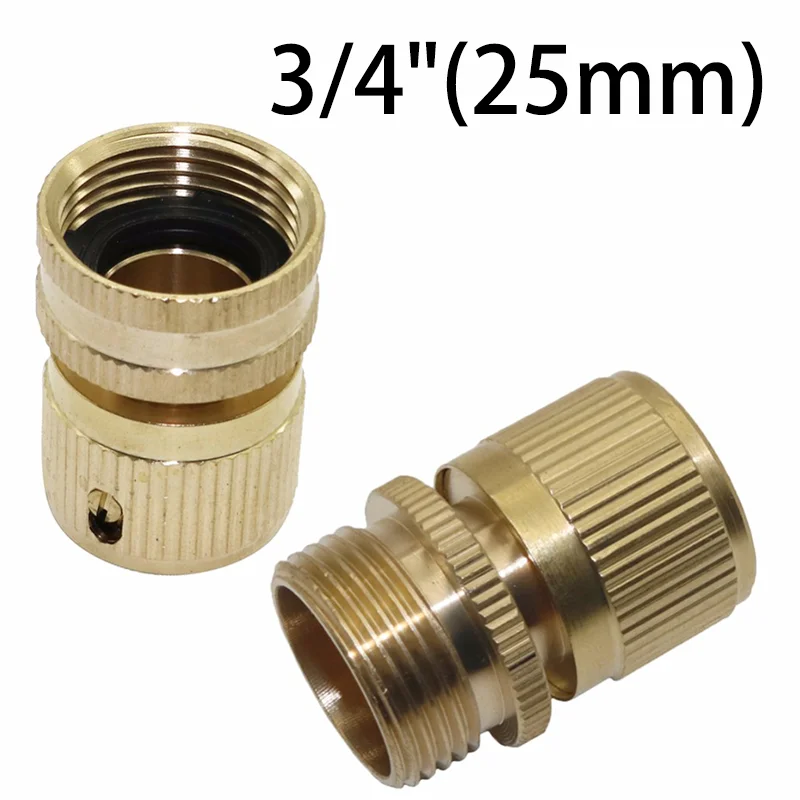 1 Pcs 3/4 Inch Male Female Thread Copper Quick Connector Garden Water Connection Accessories Car Washing Pipe Fittings