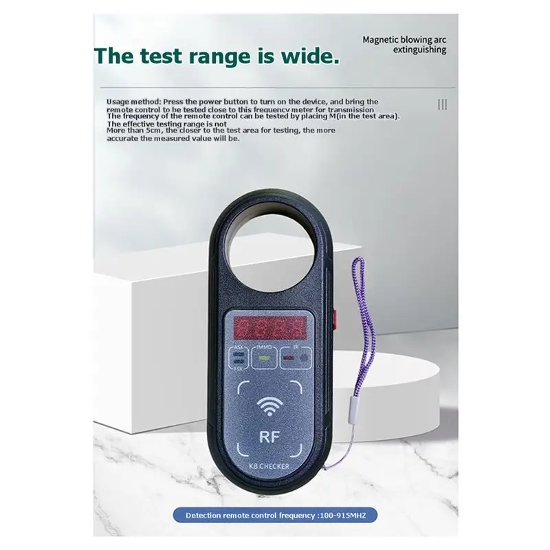 [ABFI!】 K 8 Tester Frequency Meter 100-999Mhz LCD For Car Remote Control Infrared Signal Detection
