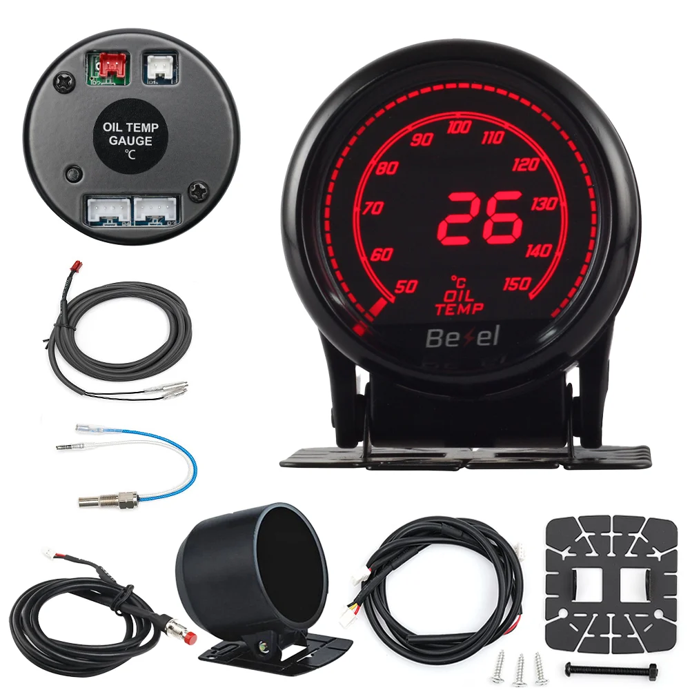 HA Zubehör 2 Zoll 52mm Digitales Auto-Messgerät 10-Farben Öldruck Turbo Boost EGT Abgastemperatur Drehzahlmesser Wasser- und Öltemperatur – Detail 14