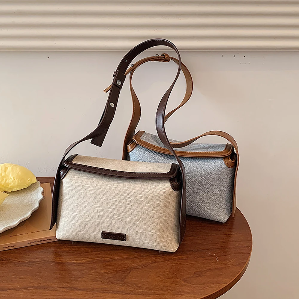 High Grade Pu Patchwork Underarm Shoulder Bag for Women Square Versatile Commuter Texture Crossbody Bags Casual Messenger Bags