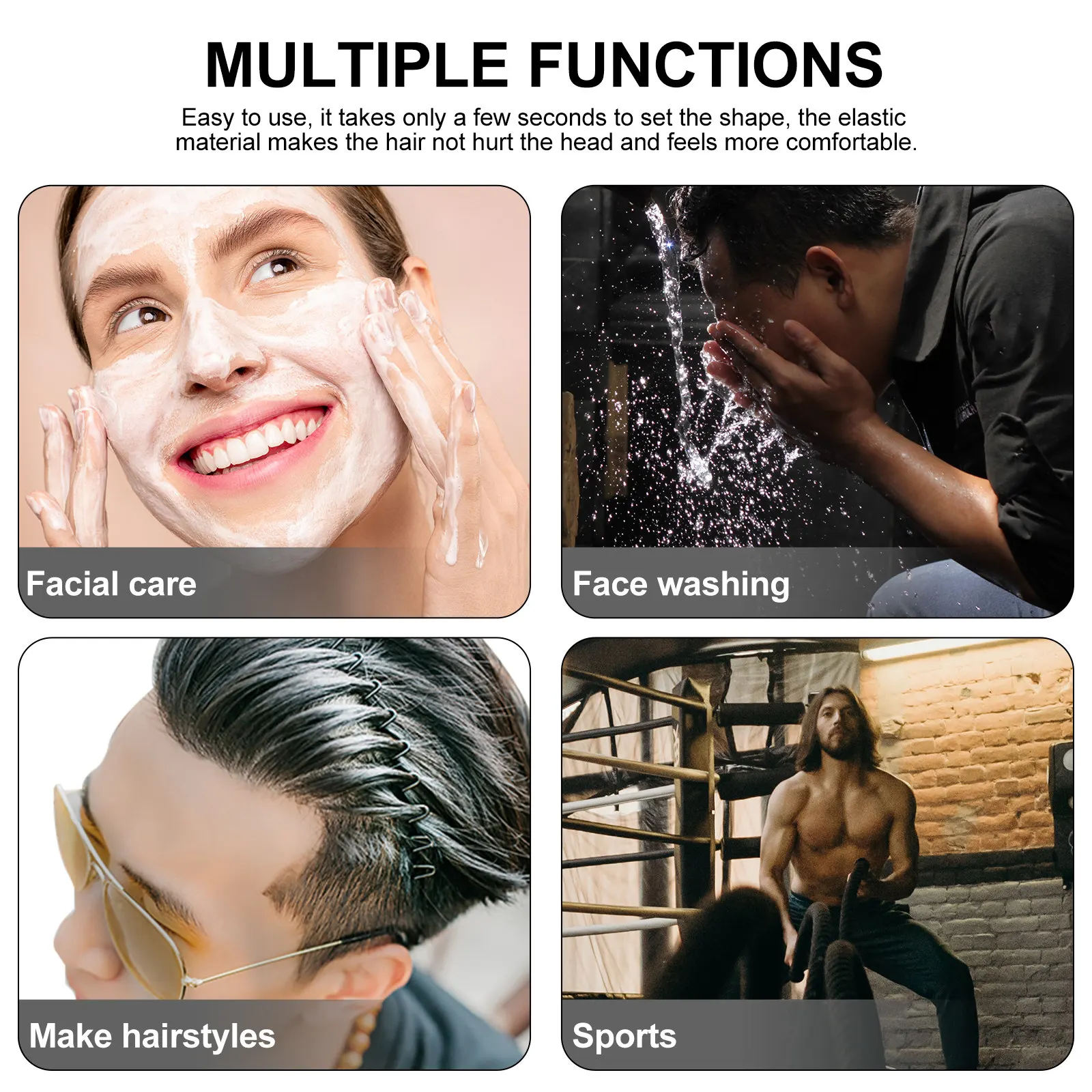 

Набор из 4 штук: Нескользящие ободки для волос с зубчиками для женщин, модный аксессуар для волос, элегантный романтический дизайн, для повседневного использования, вечеринок и помолвок