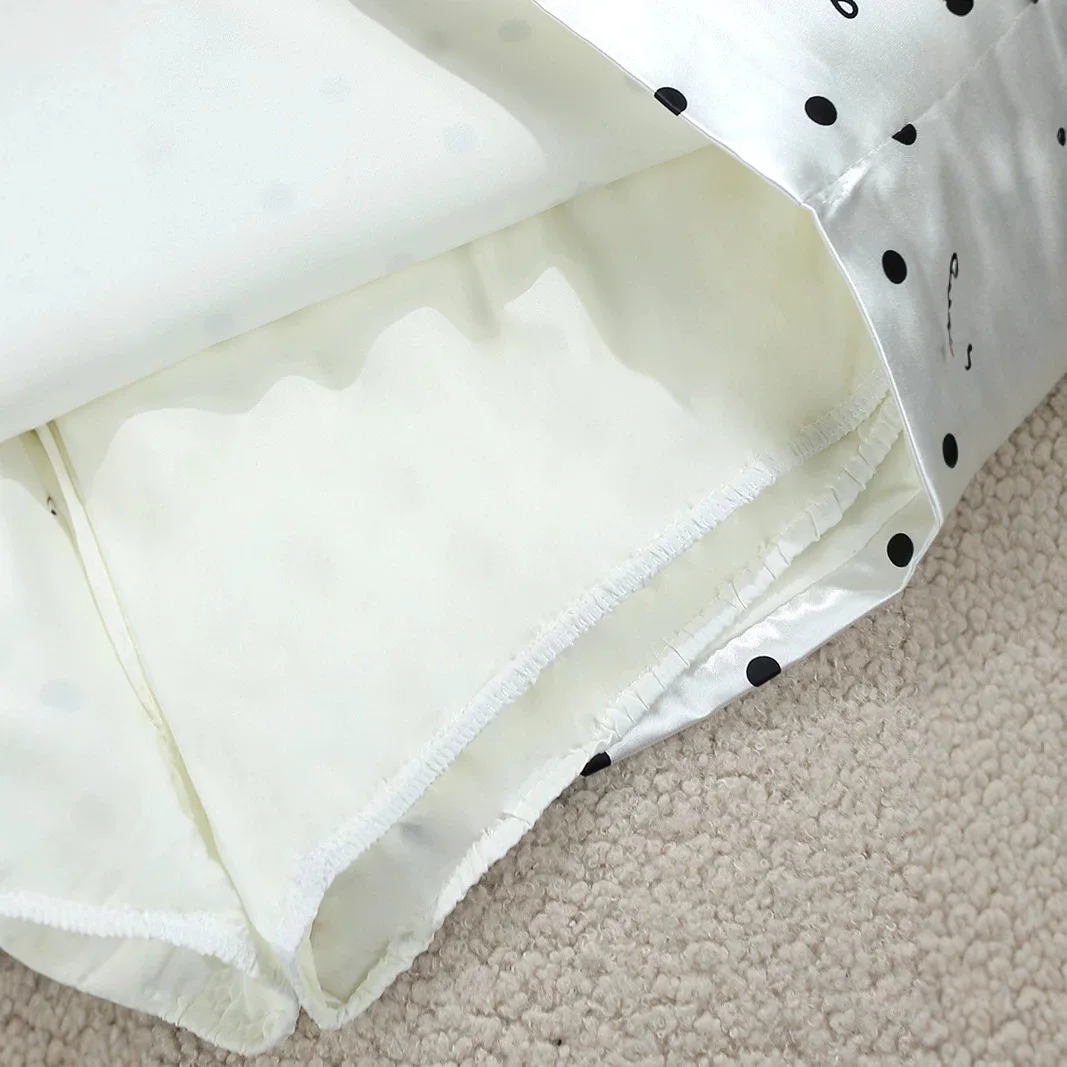Satin Polka Dot A Word Short Skirt Summer New Korean Anti-light Slim Hip Skirt