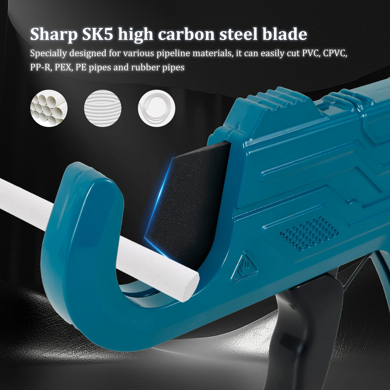 PVC Hose Cutters Plastic Pipe Shear Tool High Performance with Anti Slip Handle for Industrial Pipe Processing Hand Cutter Tool