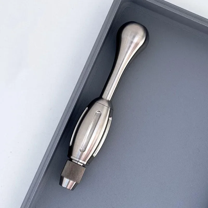 Titanium Alloy  Rotating Palm Screwdriver, 6.35mm Bit Holder, Built-in Bearing, 360° Rotation Portable Hand Tool