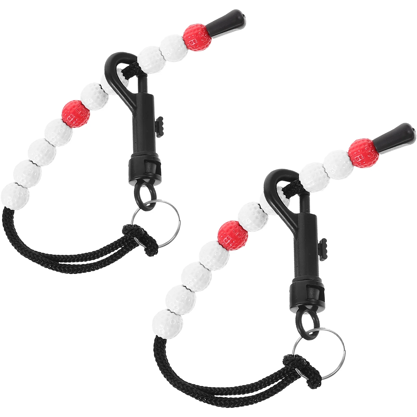 

2Pcs Golf Score Counter Plastic Golfing Stroke Counter Lightweight Portable Bead Chain for Outdoor Golf Accessories Golfing