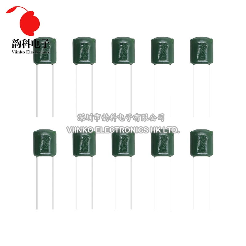 20pcs Polyester film capacitor 100V 120nF 150nF 220nF 330nF 470nF 2A124J 2A154J 2A224J 2A334J 2A474J