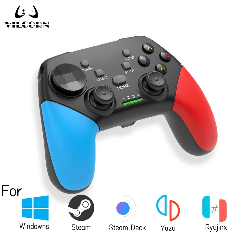 Mando inalámbrico Bluetooth para juegos de PC, Gamepad para Win10 11 PC, Steam Switch deck Yuzu Ryujinx, Joystick
