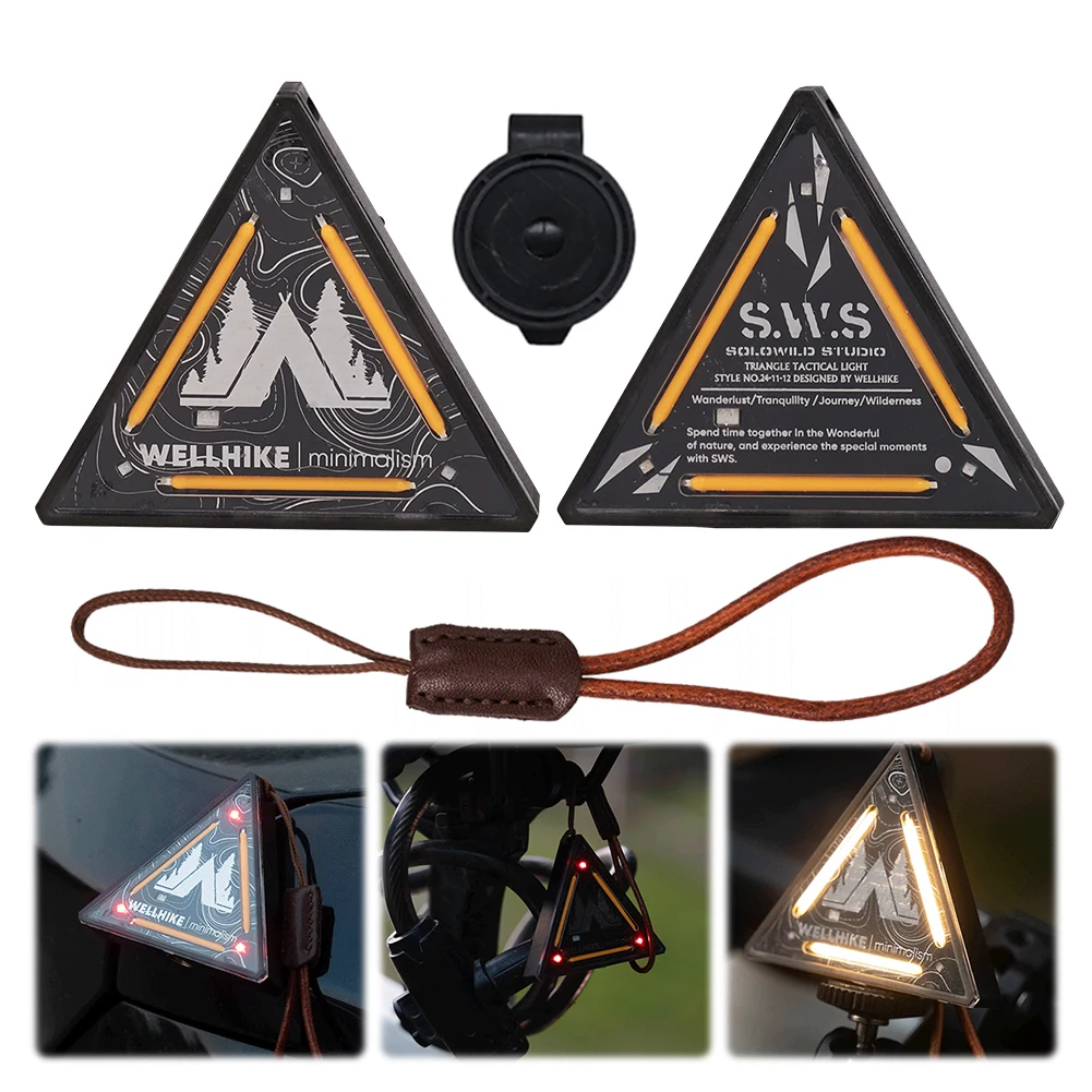 

LED Portable Walking Safety Light with 4 Lighting Modes Camping Backpack Light Adjustable Brightness Waterproof for Night Safety
