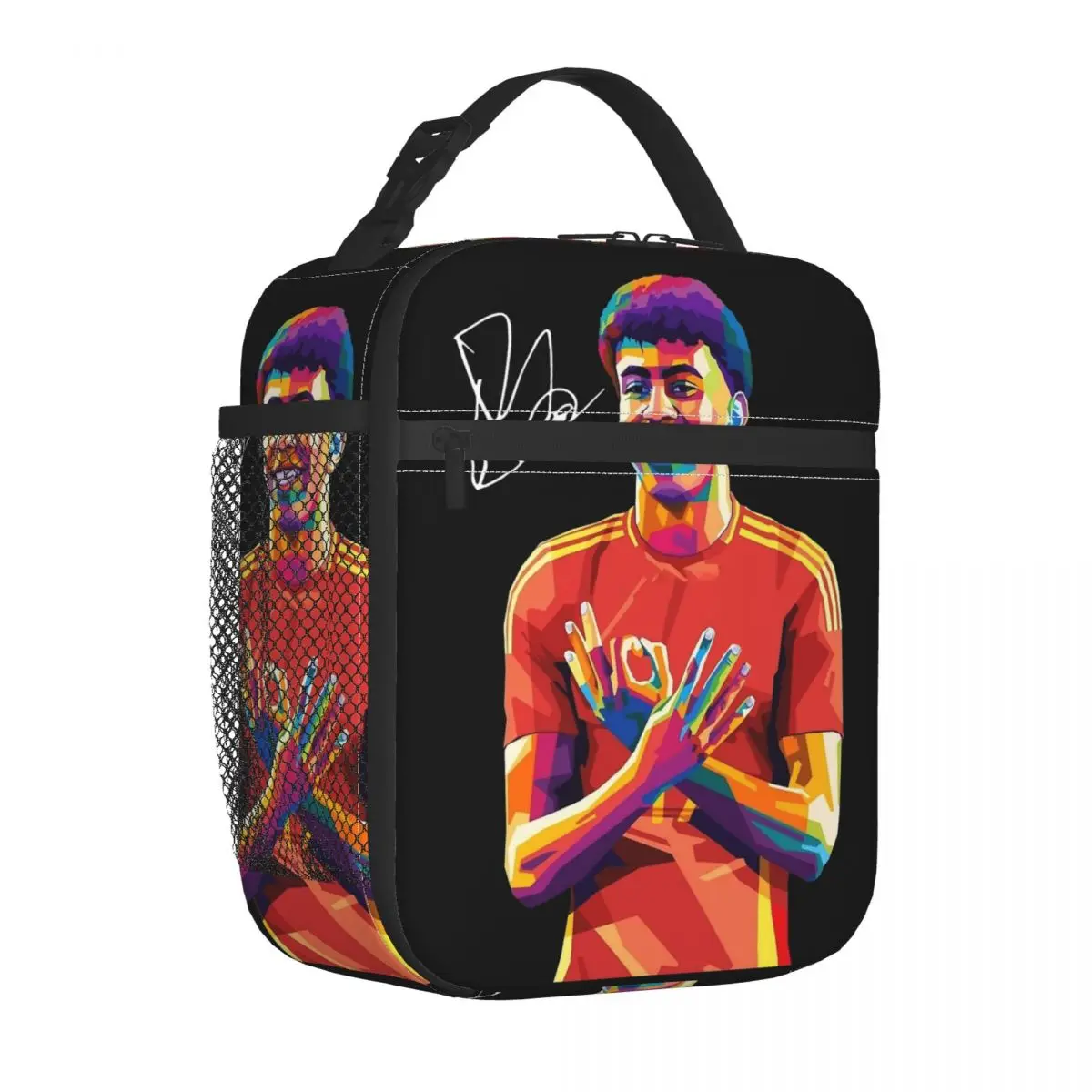 Lamined Y-Yamal Insulated Lunch Bag Thermal Bag Meal Container Football Soccer Lunch Box Tote Bento Pouch Office Travel