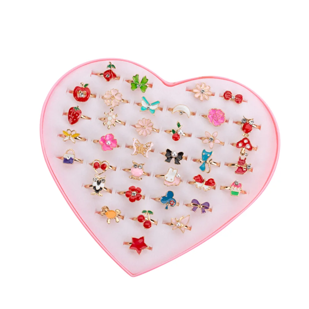 

36 Pcs Cartoon Ring Party Supplies Jewelry Toys Finger Kids Rings Pretty Cute Girls