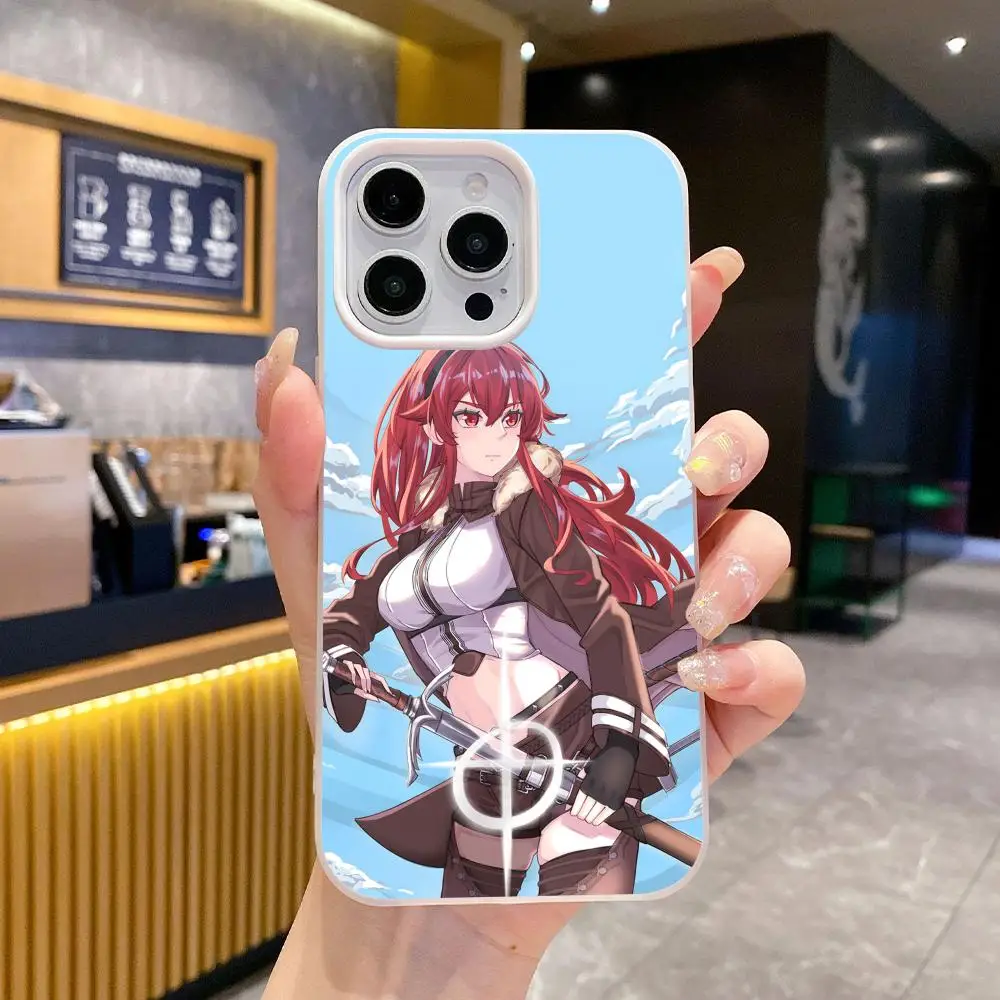 

Mushoku Tensei Eris Boreas Phone Case for iPhone 17 16 15 14 13 12 11 Air Pro Max Plus Jelly Double layer White Cover