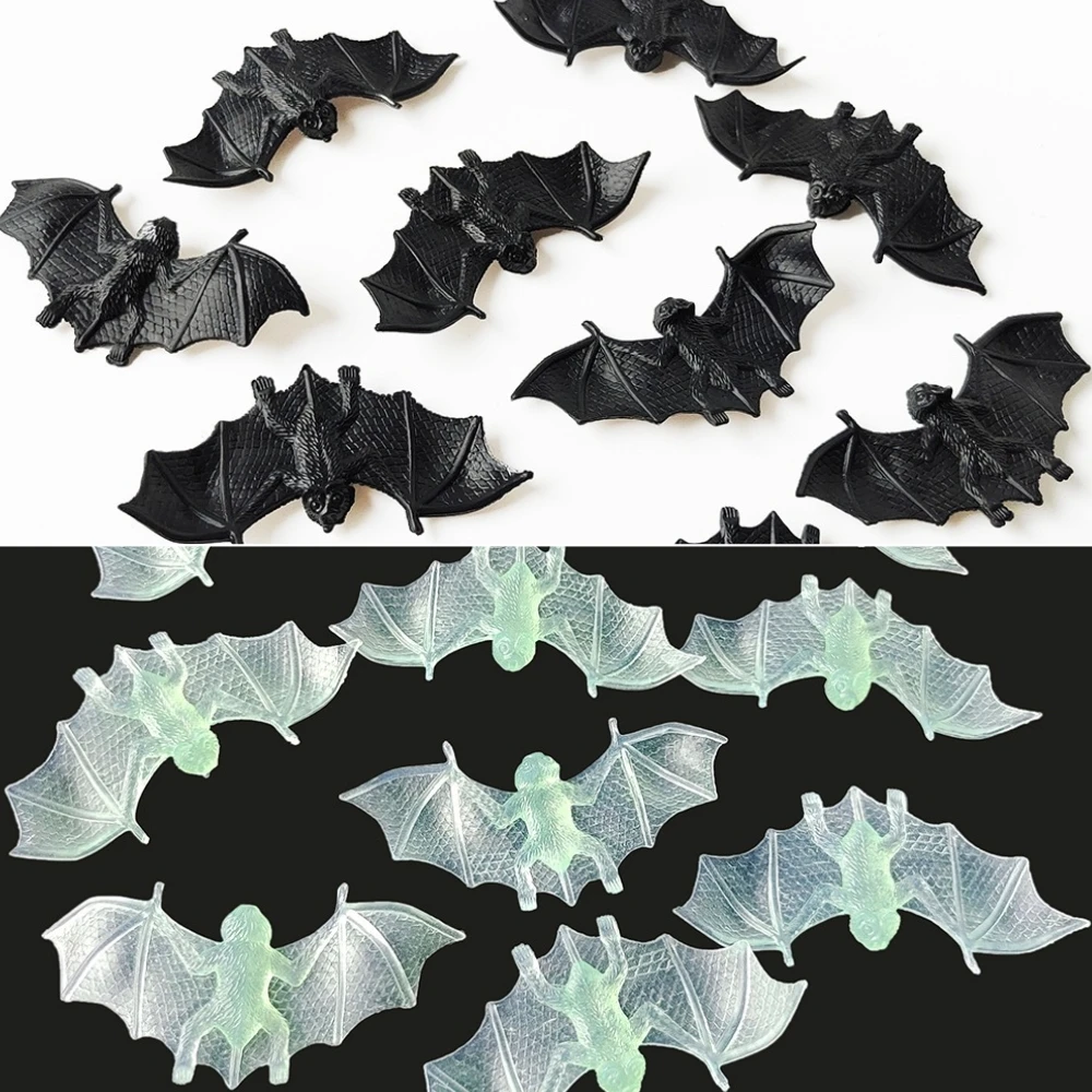 Pipistrello artificiale di Halloween pipistrello luminoso nero Cosplay fai da te scherzo pratico