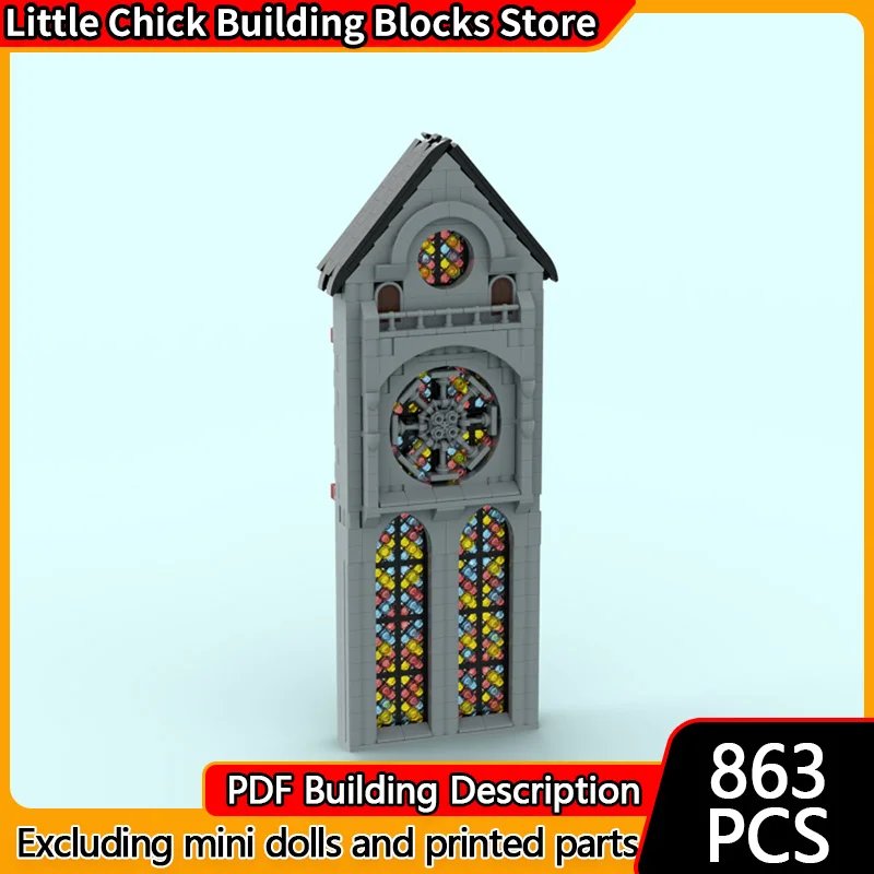 

Medieval Castle Model MOC Building Bricks Stained-Glass Windows Modular Technology Children Holiday Gifts Assemble Toys Suit