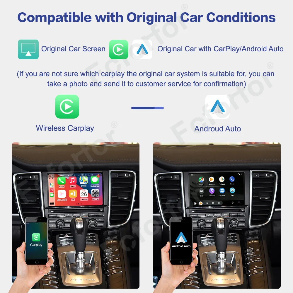 Wireless  Carplay Android Auto Decoder Box For Porsche Series PCM3.0 PCM3.1 PCM4.0 Module