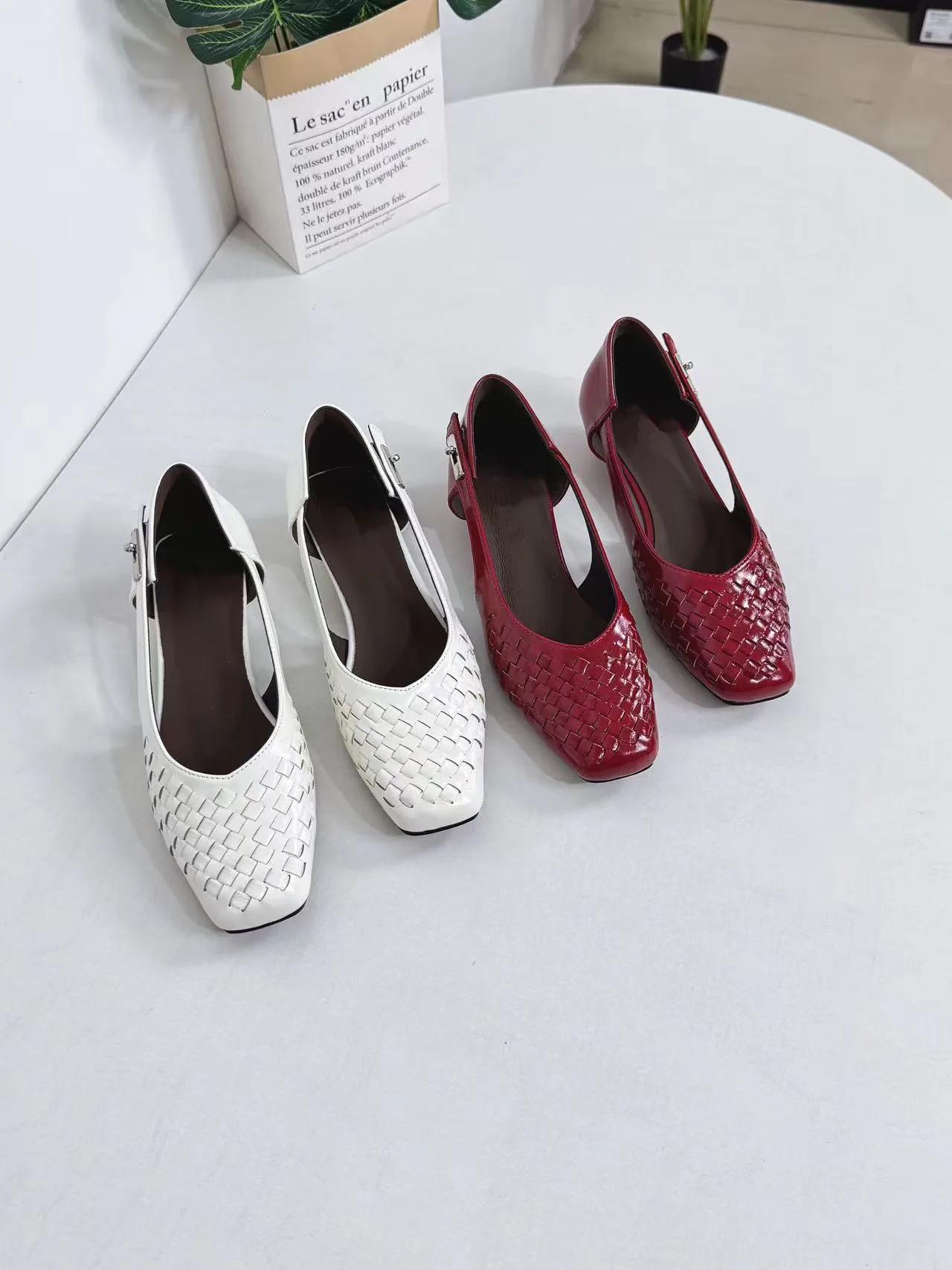 

Handwoven Sheepskin Hollow out Sandals Simple Versatile Mary Jane Flat Women's Shoes Breathable Summer Fashion Footwear