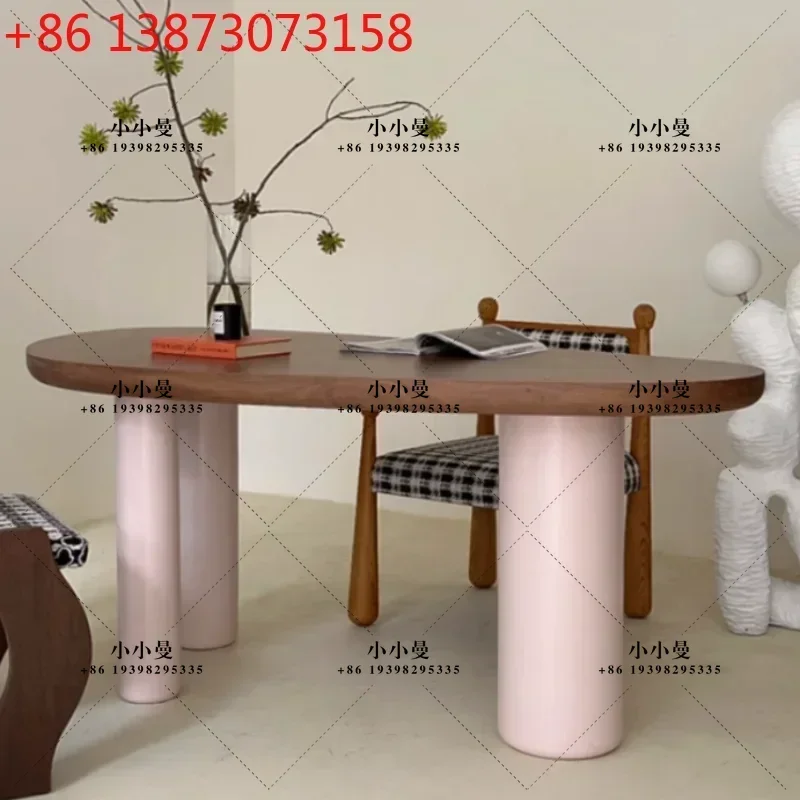 Nordic paint walnut color simple fashion special-shaped desk